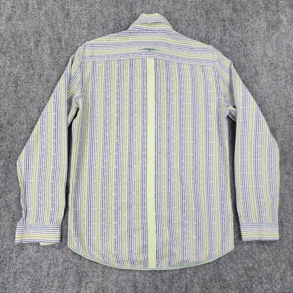 Ted Lapidus Shirt Mens Medium Slim Fit Striped Long Sleeve Casual Button Down - Picture 3 of 16